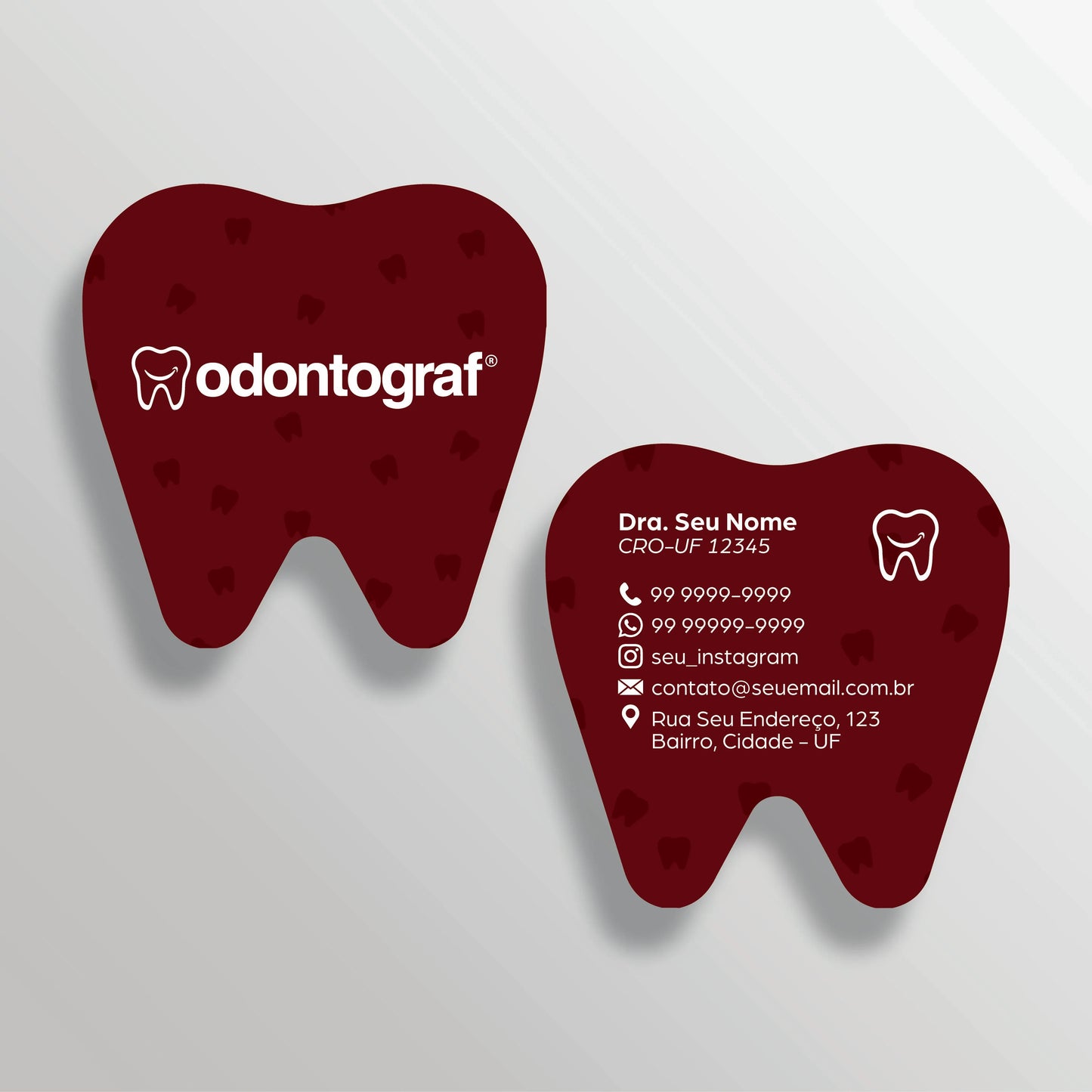 Cartão de Visita em Formato Dentinho | Modelo 001