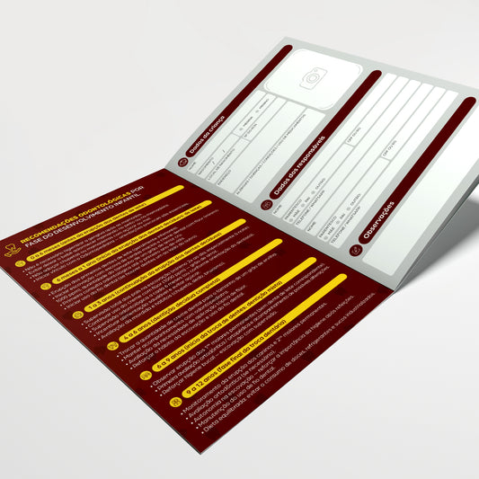 Carteira de Acompanhamento Odontológico 8 Páginas | Modelo 001