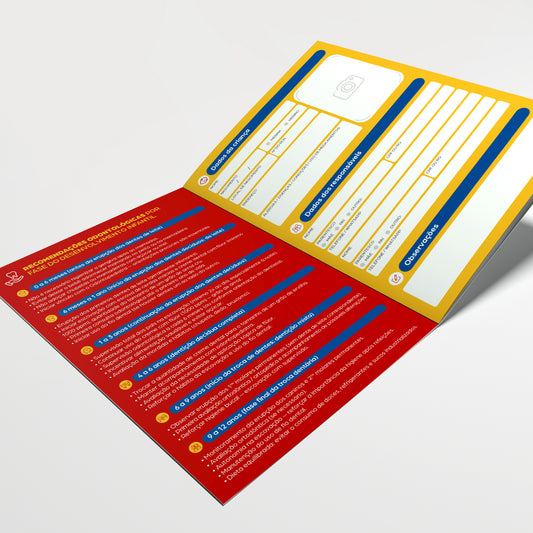 Carteira de Acompanhamento Odontológico 8 Páginas | Modelo 003
