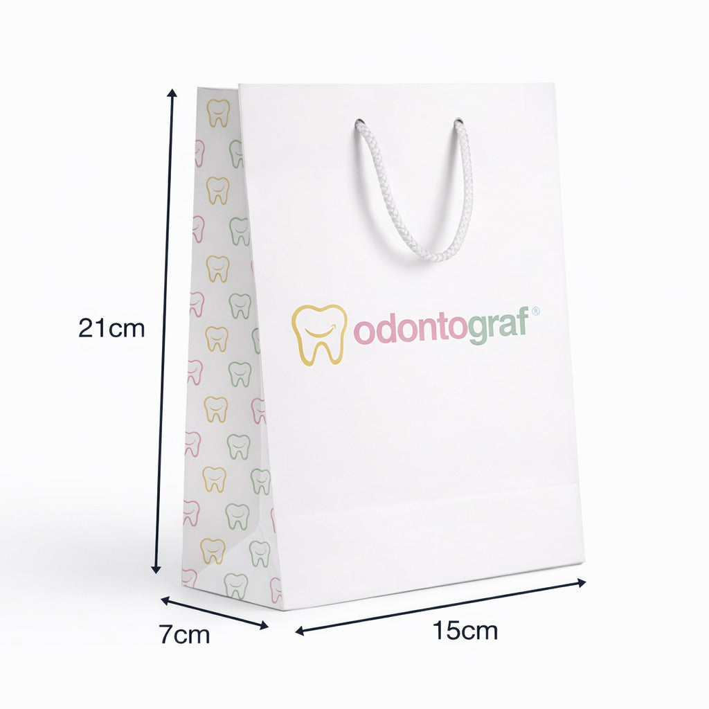 Sacola Vertical de Papel com Fundo Branco