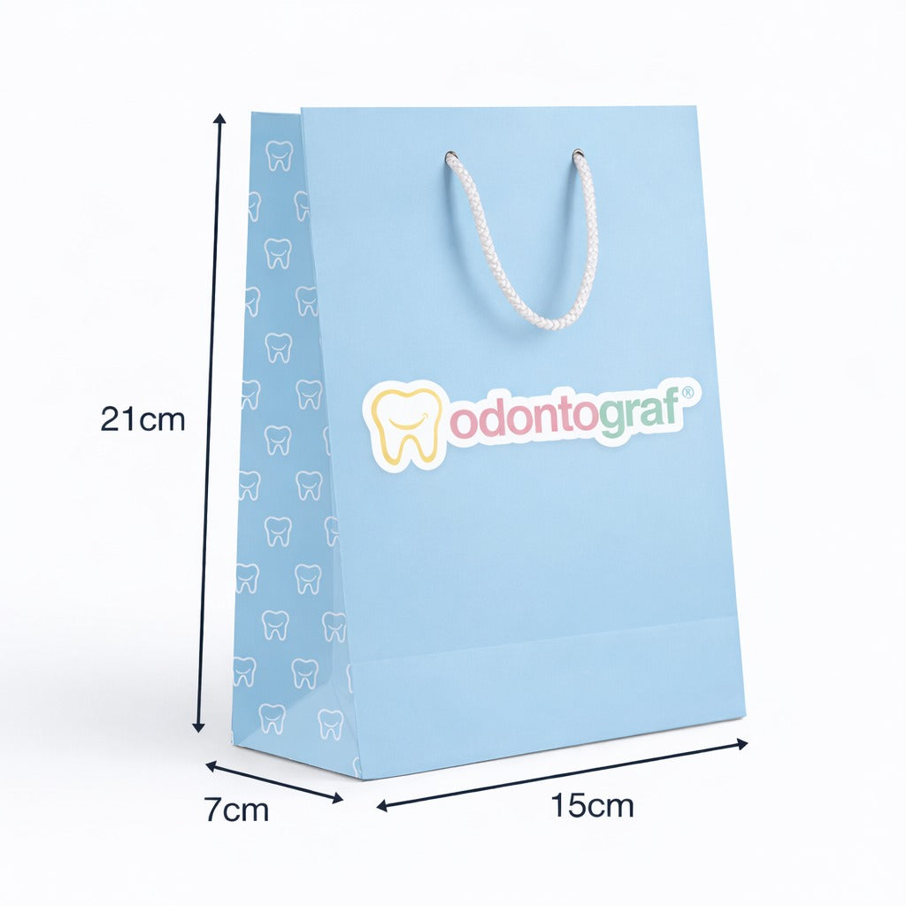 Sacola Vertical de Papel com Fundo Colorido