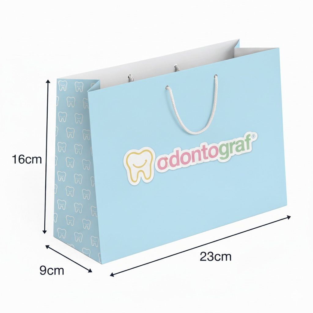 Sacola Horizontal de Papel com Fundo Colorido