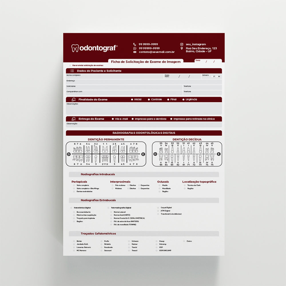 Ficha Radiográfica A4