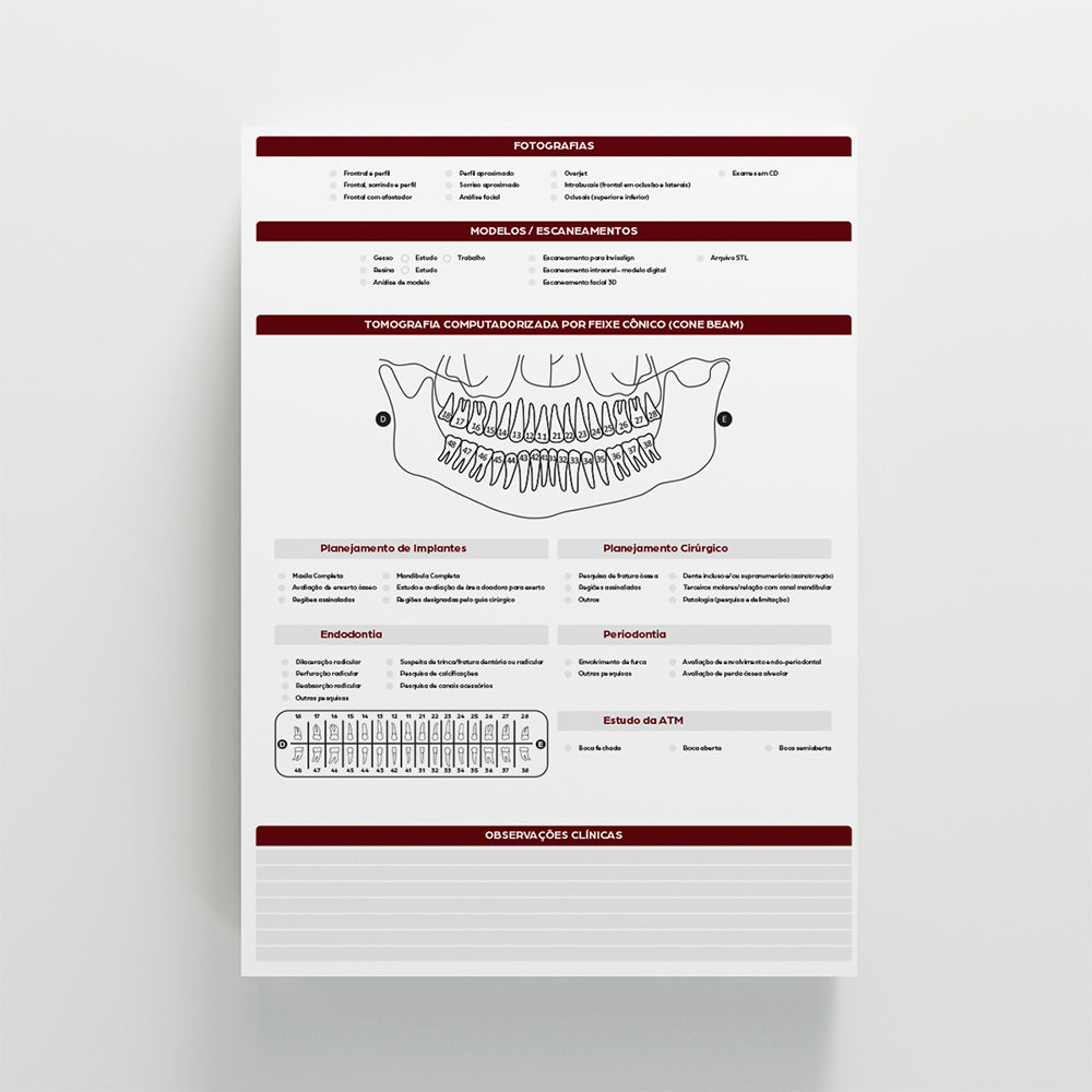 Ficha Radiográfica A4