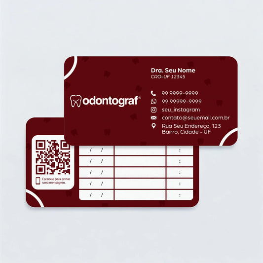 Cartão de Retorno com Cantos Arredondados | Modelo 001