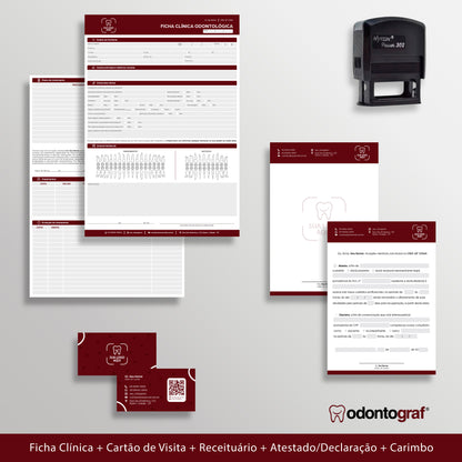 Kit de Papelaria Odontológica Essencial