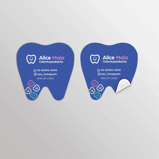 Adesivo Formato Dentinho | Modelo 002 - OdontoGraf