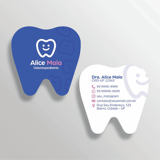 Cartão de Visita em Formato Dentinho | Modelo 002
