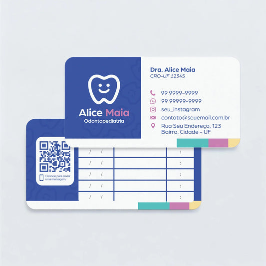 Cartão de Retorno com Cantos Arredondados | Modelo 002