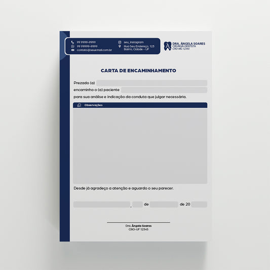 Carta de Encaminhamento Odontológico | Modelo 003