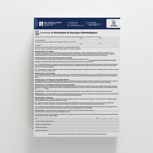 Contrato de Prestação de Serviço | Modelo 003