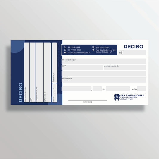 Recibo com Canhoto | Modelo 003