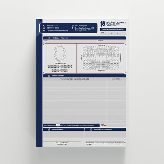 Plano de Tratamento e Orçamento | Modelo 003