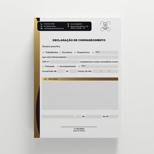 Declaração de Comparecimento | Modelo 004