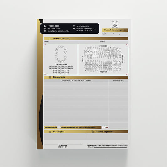 Plano de Tratamento e Orçamento | Modelo 004