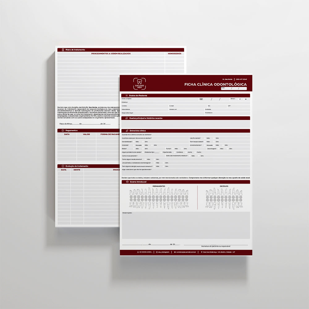 Kit de Papelaria Odontológica Essencial