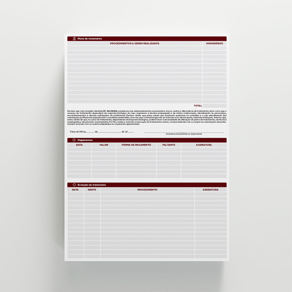 Kit de Papelaria Odontológica Essencial