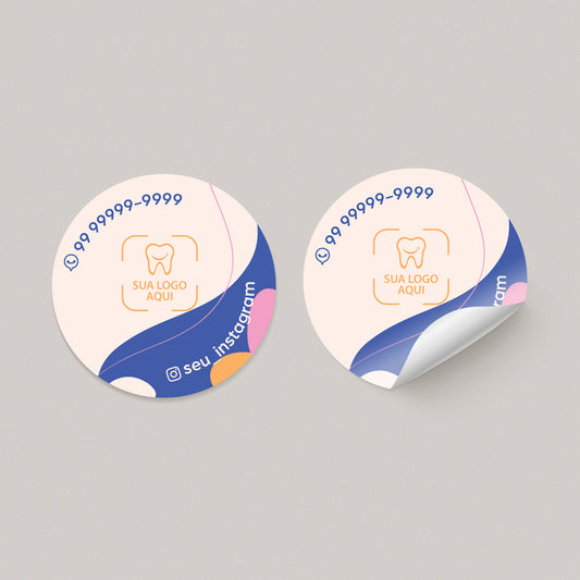 Adesivo Redondo com Logo | Modelo 006