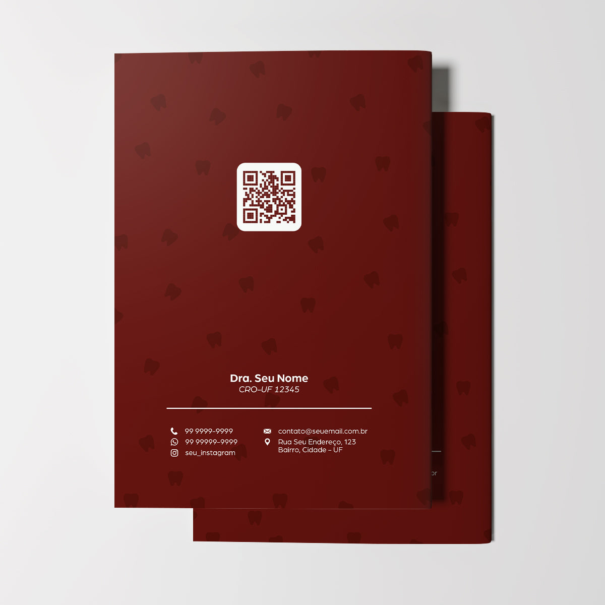 Carteira de Acompanhamento Odontológico 8 Páginas | Modelo 001