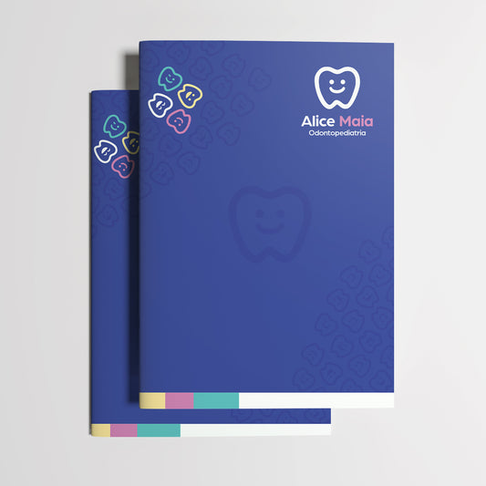 Carteira de Acompanhamento Odontológico 8 Páginas | Modelo 002