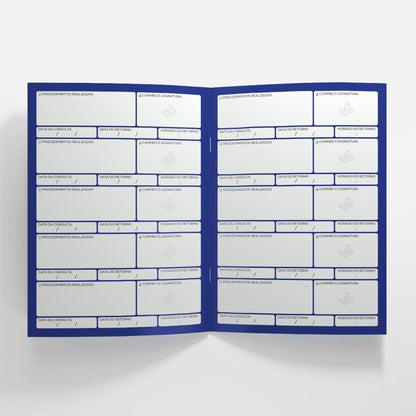 Carteira de Acompanhamento Odontológico 8 Páginas | Modelo 002