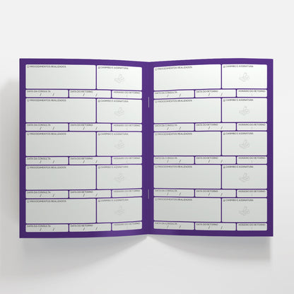 Carteira de Acompanhamento Odontológico 8 Páginas | Modelo 004