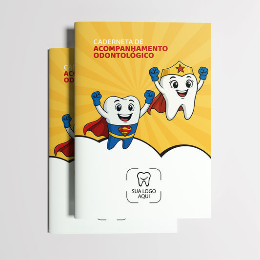 Carteira de Acompanhamento Odontológico 8 Páginas | Modelo 003