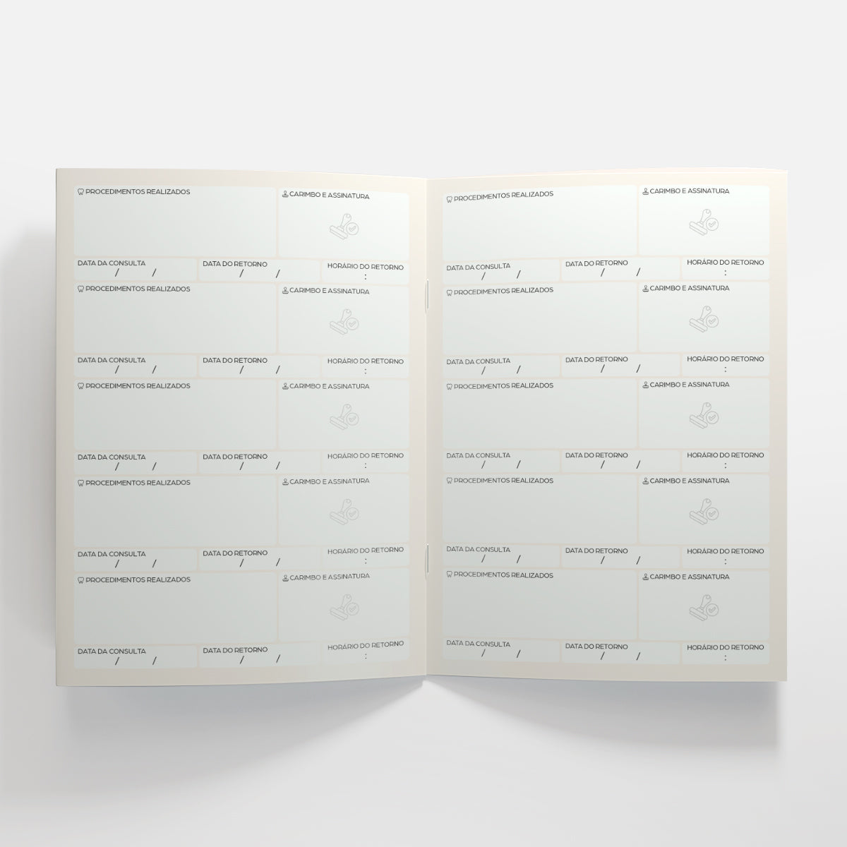 Carteira de Acompanhamento Odontológico 12 Páginas | Modelo 006