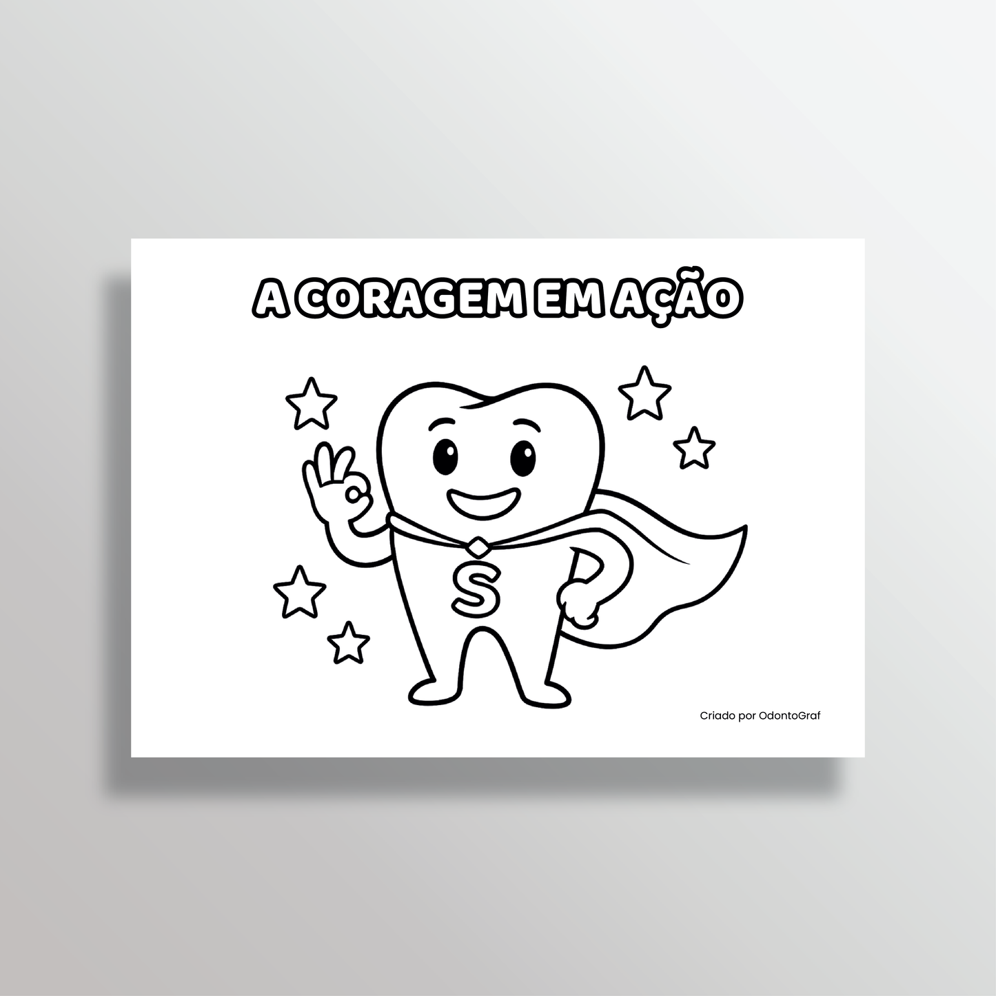 Kit Certificado de Coragem + Desenhos para Colorir (PDF)