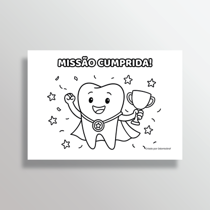 Kit Certificado de Coragem + Desenhos para Colorir (PDF)