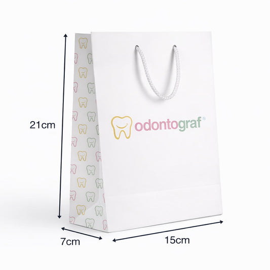 Sacola Vertical de Papel com Fundo Branco