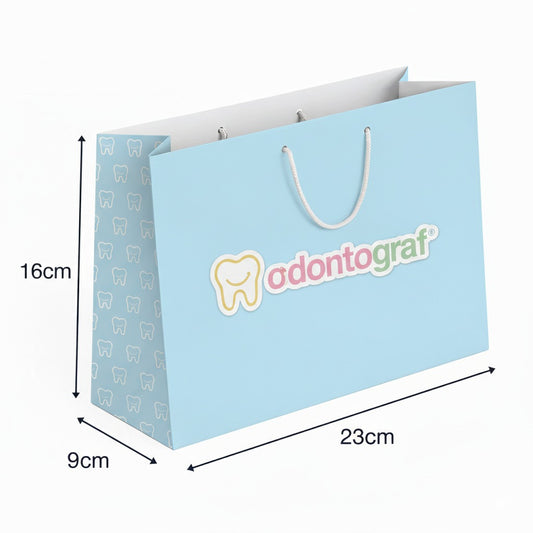 Sacola Horizontal de Papel com Fundo Colorido